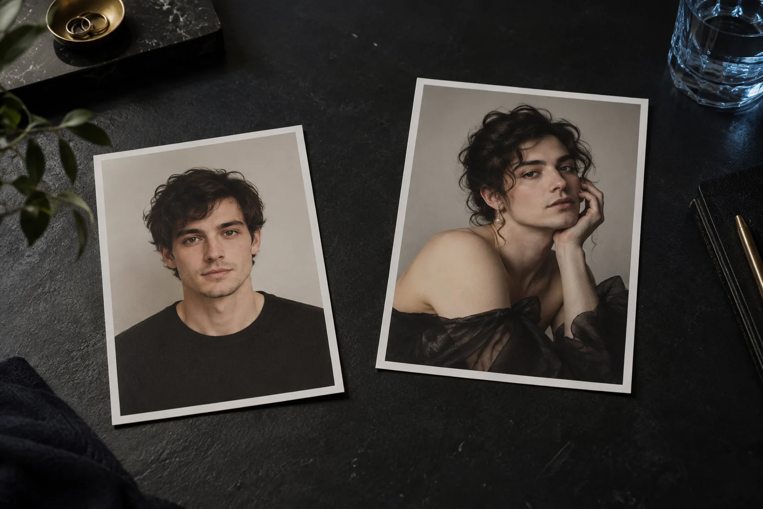 One source portrait paired with one new creative portrait outcome